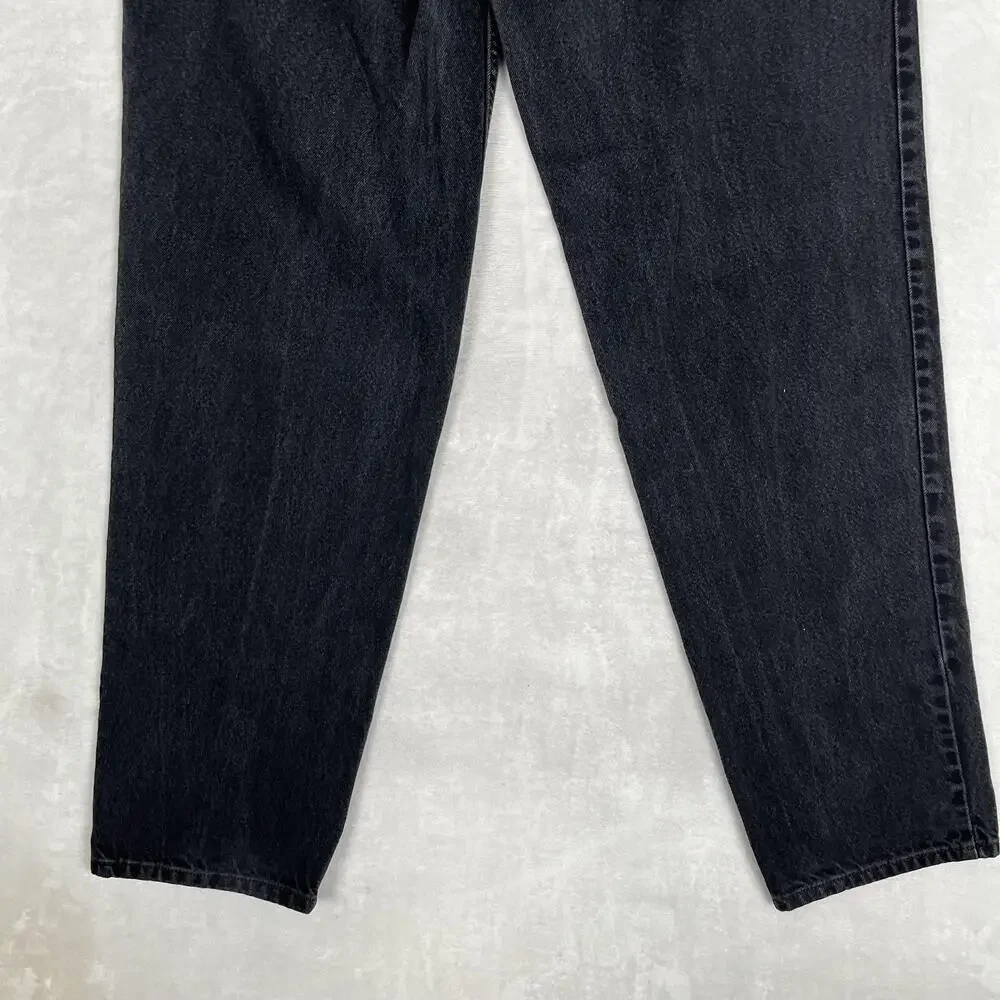 Levi's 560 Jeans Mens 36x38 Black Relaxed Tapered Denim Dark Wash READ